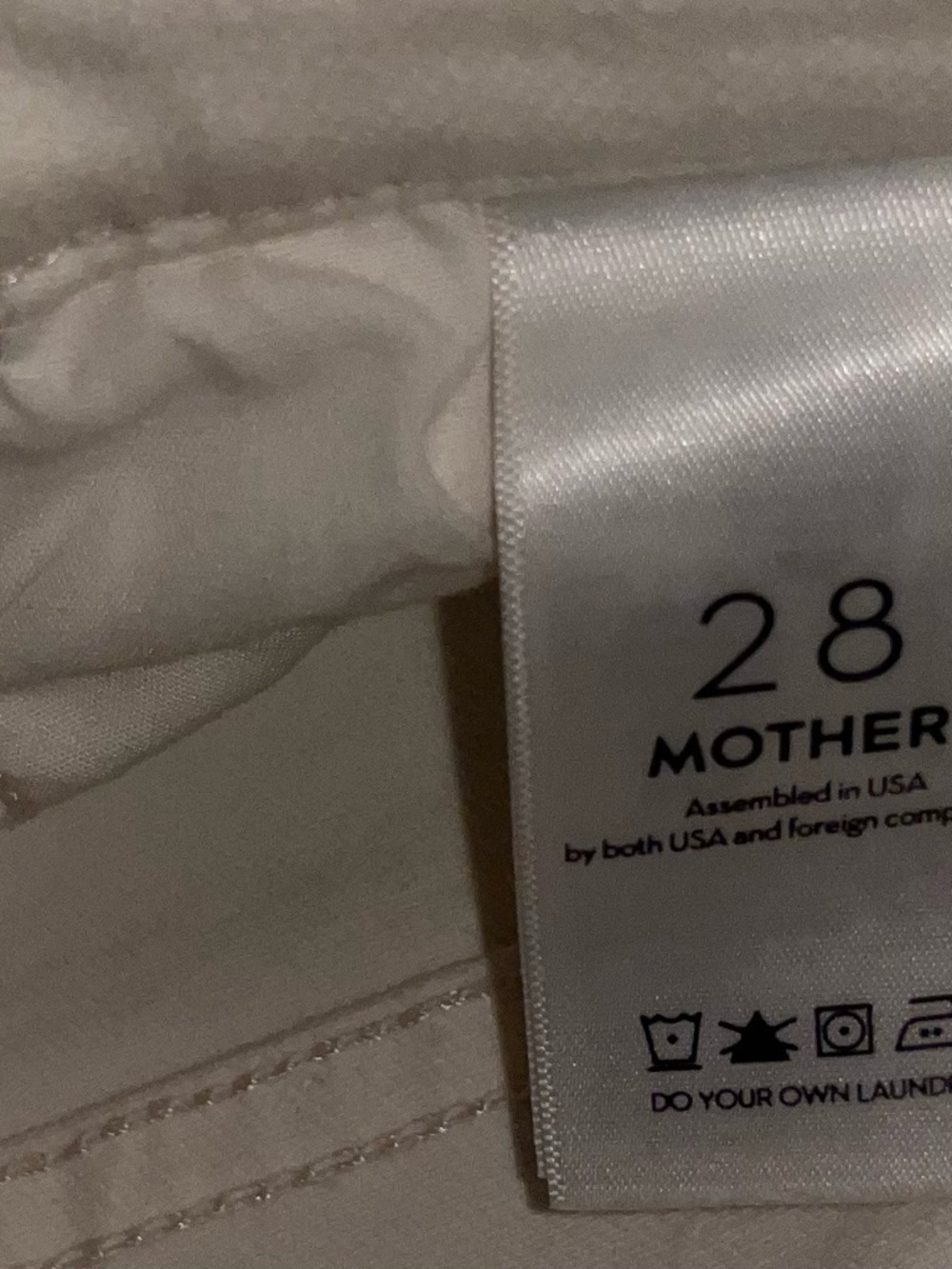 Mother Jeans Womens The Tomcat High Waist Ankle in Cream Puffs 28 - Picture 5 of 5